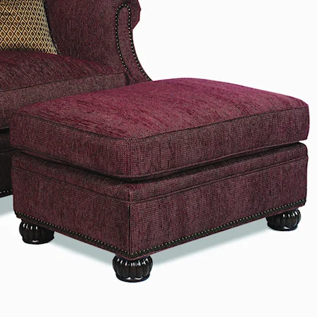 Traditional Ottoman with Bun Feet